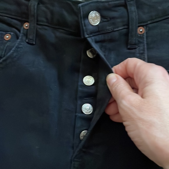 Free People Stella Black Hi Rise Skinny Jeans 31 B11 - Picture 5 of 10